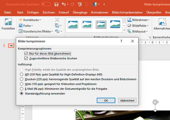 Bilder In Powerpoint Beschneiden Und Komprimieren Mikschulz