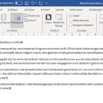 Screenshot von Weblayoutansicht in Word